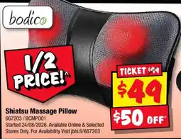 JB Hi-Fi bodico Shiatsu Massage Pillow offer