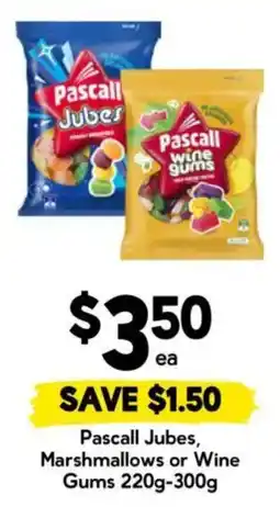 Drakes Pascall Jubes, Marshmallows or Wine Gums offer