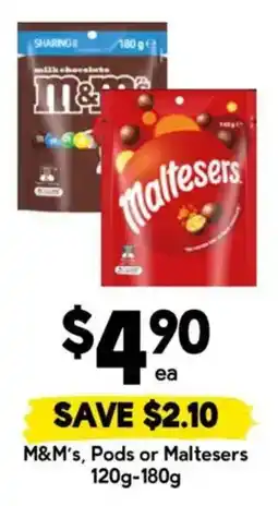 Drakes M&M's, Pods or Maltesers offer