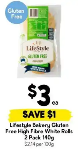 Drakes Lifestyle Bakery Gluten Free High Fibre White Rolls offer