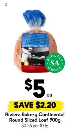 Drakes Riviera Bakery Continental Round Sliced Loaf offer