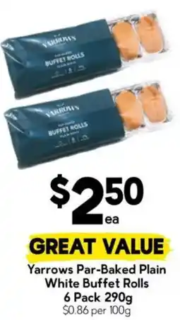 Drakes Yarrows Par-Baked Plain White Buffet Rolls offer