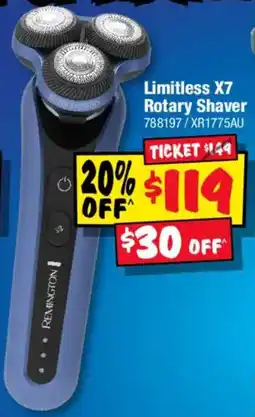 JB Hi-Fi Remington Limitless X7 Rotary Shaver offer