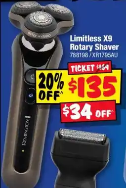 JB Hi-Fi Remington Limitless X9 Rotary Shaver offer