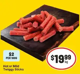 IGA Hot or Mild Twiggy Sticks offer