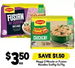 Drakes Maggi 2 Minute or Fusion Noodles offer