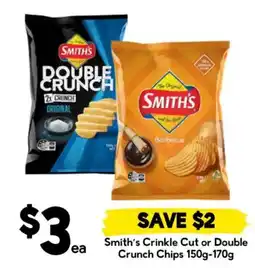 Drakes Smith's Crinkle Cut or Double Crunch Chips offer