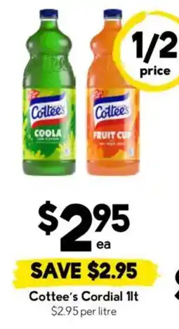 Drakes Cottee's Cordial offer