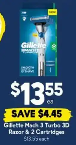 Drakes Gillette Mach 3 Turbo 3D Razor offer