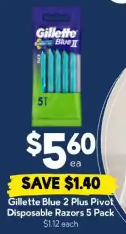 Drakes Gillette Blue 2 Plus Pivot Disposable Razors offer