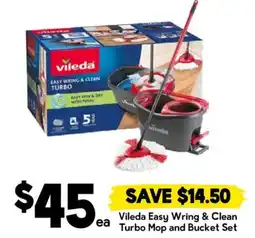 Drakes Vileda Easy Wring & Clean Turbo Mop and Bucket Set offer