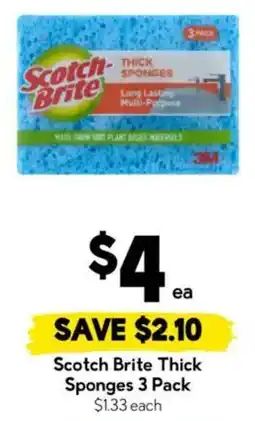 Drakes Scotch Brite Thick Sponges offer