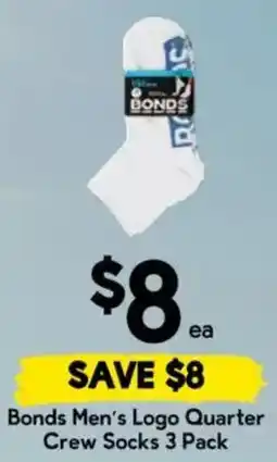 Drakes Bonds Men's Logo Quarter Crew Socks offer