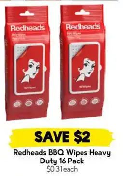 Drakes Redheads BBQ Wipes Heavy Duty offer