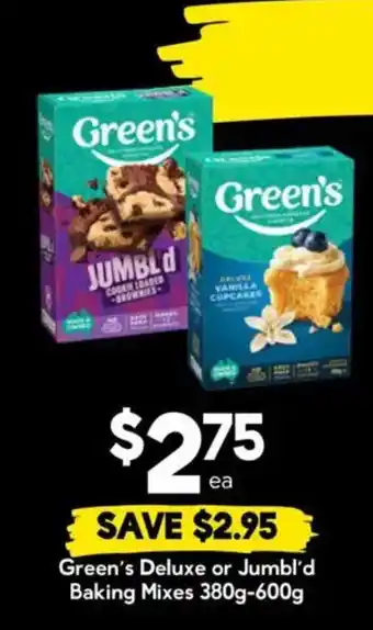 Drakes Green's Deluxe or Jumb'l'd Baking Mixes offer