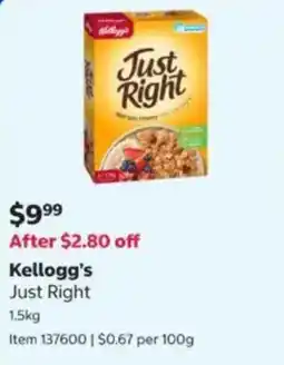 Costco Kellogg's Just Right offer