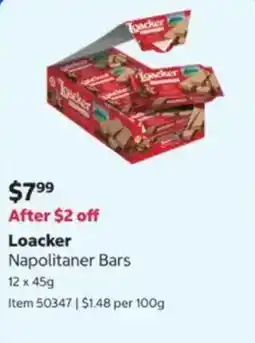 Costco Loacker Napolitaner Bars offer