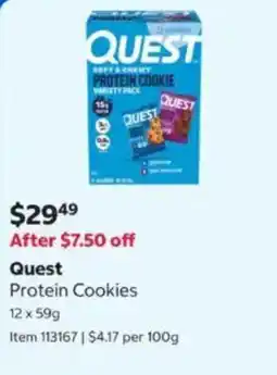 Costco Quest Protein Cookies offer