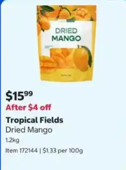 Costco Tropical Fields Dried Mango offer