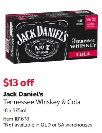 Jack Daniel's Tennessee Whiskey & Cola
