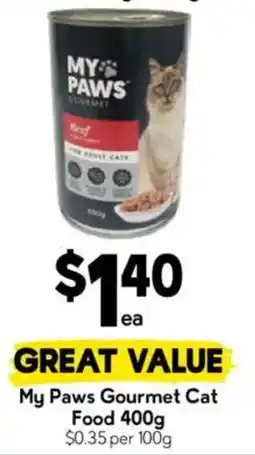 Drakes My Paws Gourmet Cat Food offer