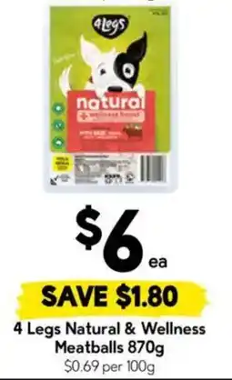 Drakes 4 Legs Natural & Wellness Meatballs offer