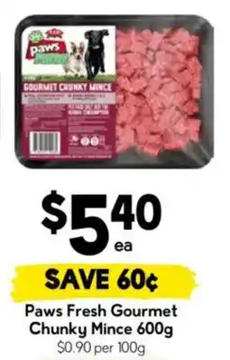 Drakes Paws Fresh Gourmet Chunky Mince offer