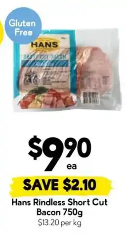 Drakes Hans Rindless Short Cut Bacon offer