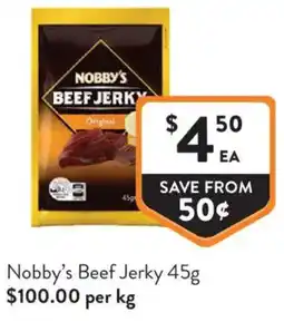 Foodworks Nobby's Beef Jerky offer