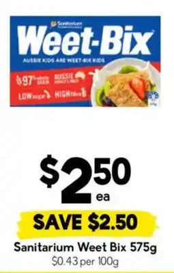 Drakes Sanitarium Weet Bix offer