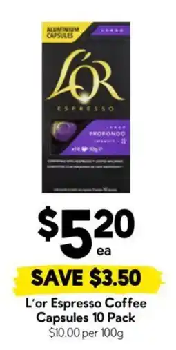 Drakes L'or Espresso Coffee Capsules offer