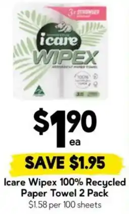 Drakes Icare Wipex 100% Recycled Paper Towel offer