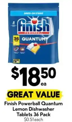 Drakes Finish Powerball Quantum Lemon Dishwasher Tablets offer