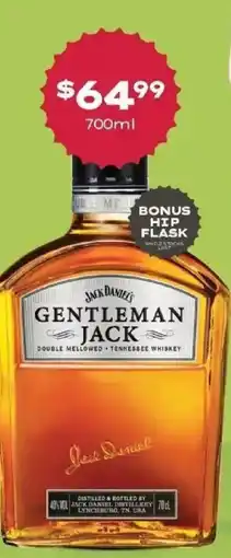 Thirsty Camel Jack Daniel's Gentleman Jack offer