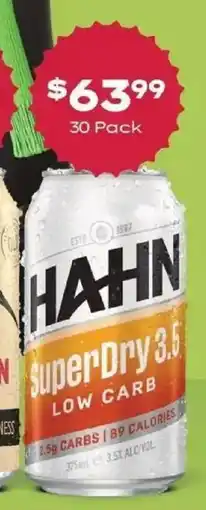 Thirsty Camel Hahn SuperDry 3.5 Low Carb offer