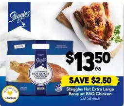 Drakes Steggles Hot Extra Large Banquet BBQ Chicken offer