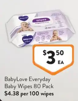 Foodworks BabyLove Everyday Baby Wipes offer