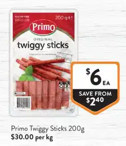 Foodworks Primo Twiggy Sticks offer