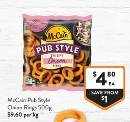 Foodworks McCain Pub Style Onion Rings offer