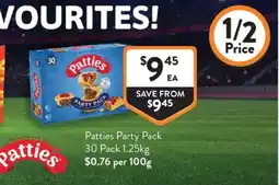 Foodworks Patties Party Pack offer