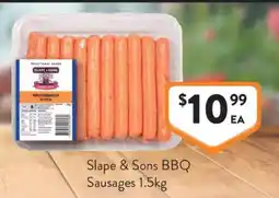 Foodworks Slope & Sons BBQ Sausages offer