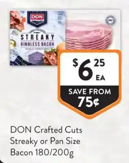 Foodworks DON Crafted Cuts Streaky or Pan Size Bacon offer