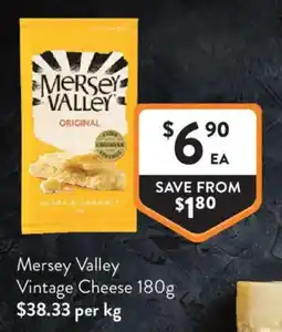 Foodworks Mersey Valley Vintage Cheese offer