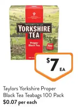 Foodworks Taylors Yorkshire Proper Black Tea Teabags offer