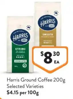 Foodworks Harris Ground Coffee Selected Varieties offer