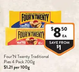 Foodworks Four'n Twenty Traditional Pies offer