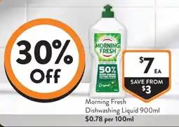 Foodworks Morning Fresh Dishwashing Liquid offer