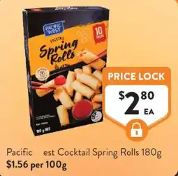 Foodworks Pacific West Cocktail Spring Rolls offer