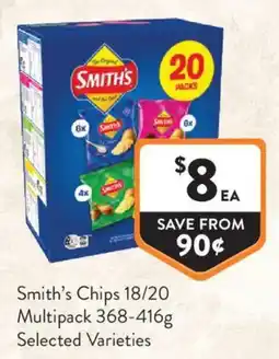 Foodworks Smith's Chips Selected Varieties offer