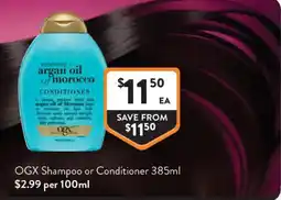 Foodworks OGX renewing argan oil of morocco conditioner offer
